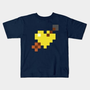 Shot Through My Yellow Pixel Heart Kids T-Shirt